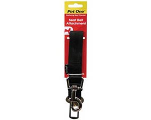 Pet One - Lead Car Seat Attachment 50cm Black - Pets Wonderland