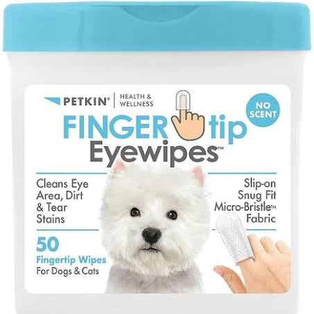 Petkin - Fingertip Eye Wipes 50 Pack - Pets Wonderland