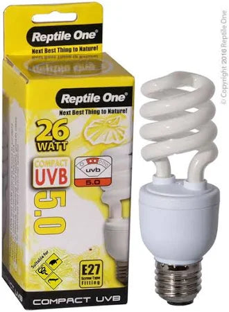 Reptile One - 26W Compact Uvb Bulb E27 Fitting - Pets Wonderland