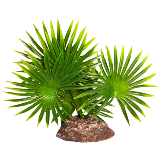 Reptile One - Small Fan Palm Green W/ Ceramic Base - Pets Wonderland