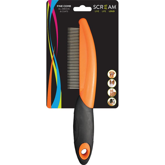 Scream - Fine Comb Loud Orange - Pets Wonderland