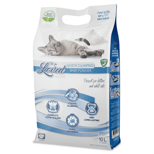 To Be Loved - Clumping Cat Litter Baby Powder 10L