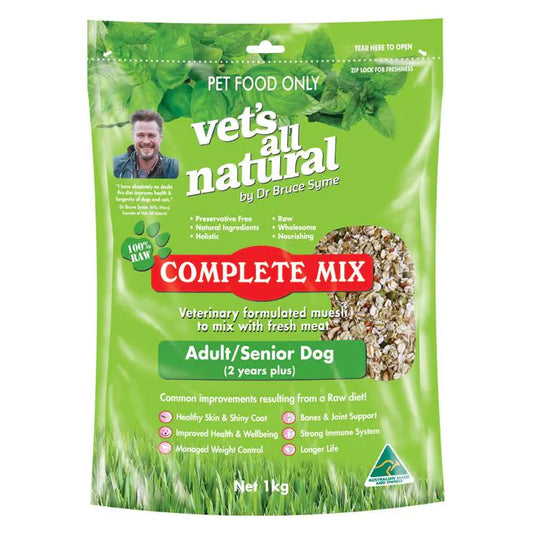 Vets All Natural - Complete Mix 1kg Adult/Senior - Pets Wonderland