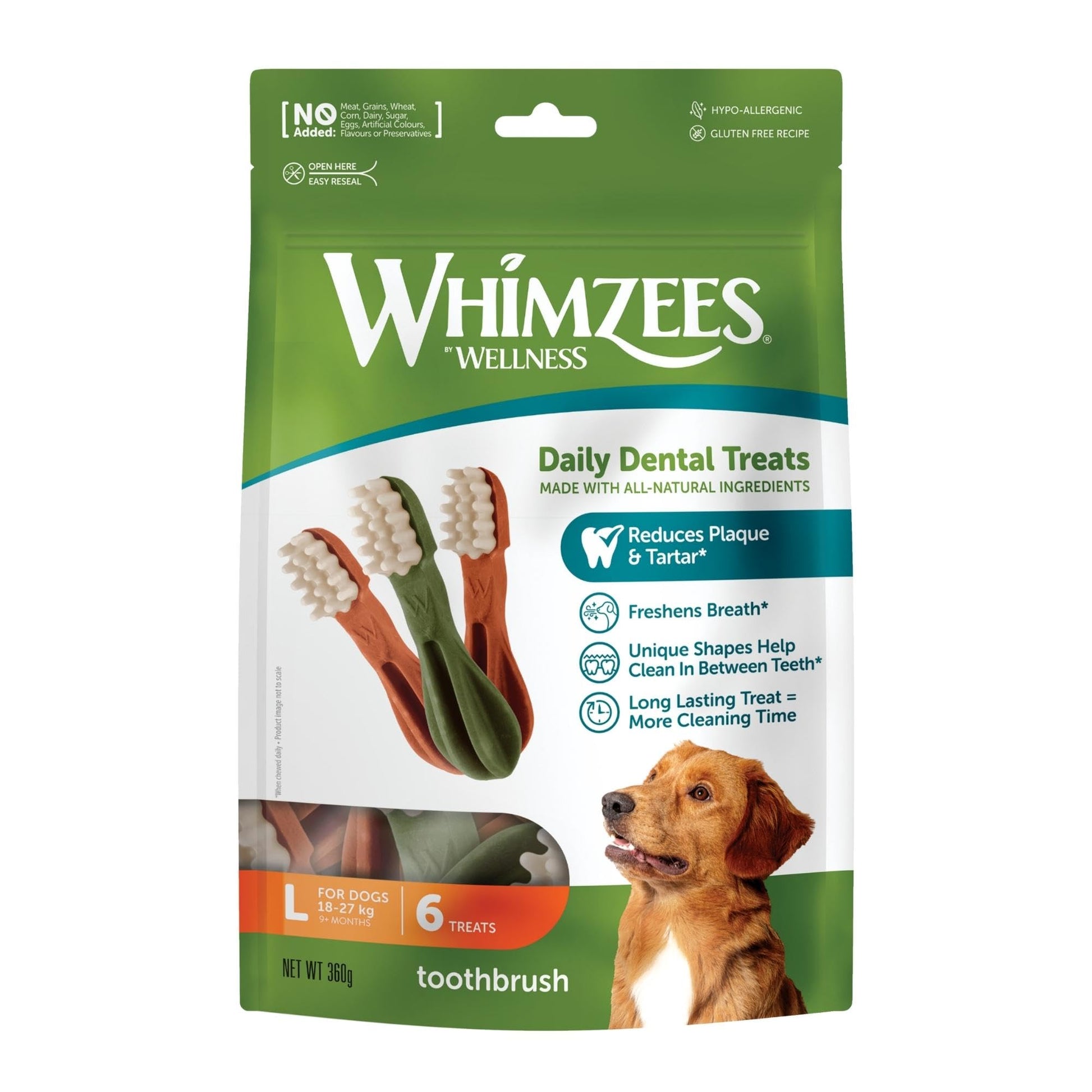 Whimzees - Daily Dental Treat Toothbrush - Pets Wonderland
