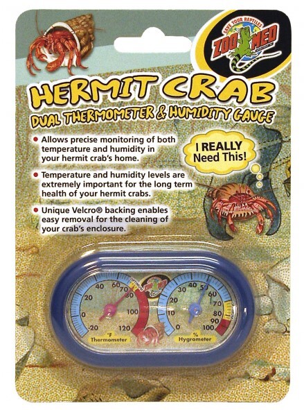 Zoo Med - Hermit Crab Dual Thermometer/Humidity - Pets Wonderland