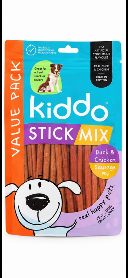 Kazoo KIDDO - Stick Mix Chicken & Duck Sausage 450G
