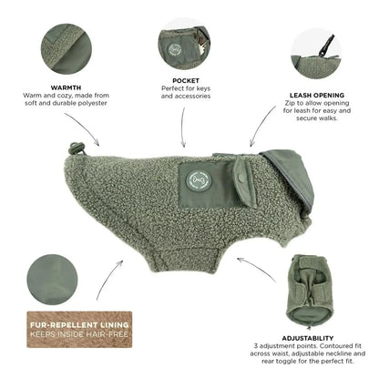 Huskimo - Boucle Dog Coat Gum Leaf