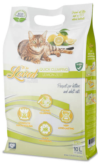 To Be Loved - Clumping Cat Litter Lemon Zest 10L