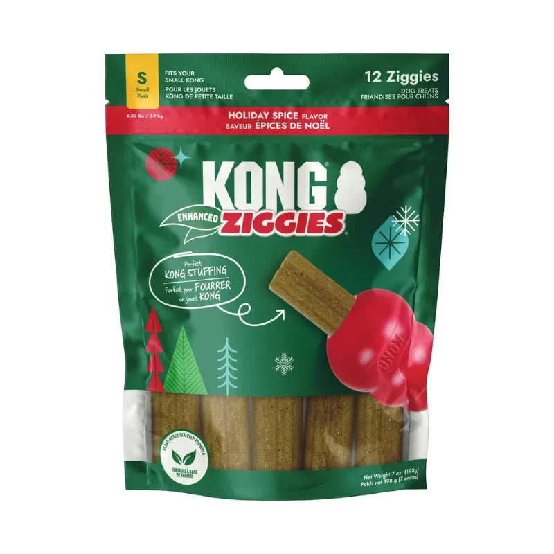 KONG - Ziggies Enhanced Holiday Spice SML - Pets Wonderland