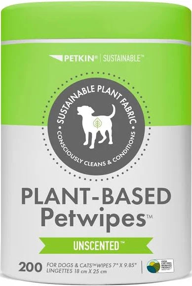 Petkin - Plant-Based Pet Wipes Unscented - Pets Wonderland