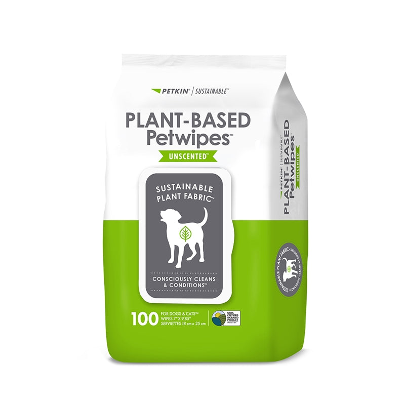 Petkin - Plant-Based Pet Wipes Unscented - Pets Wonderland