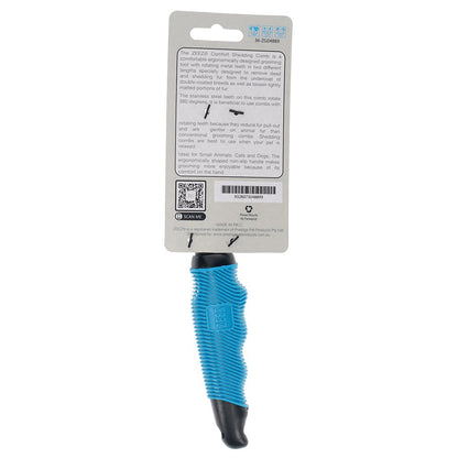 Zeez - Comfort Rotating Teeth Shedding Comb (29Teeth ) 22.5x2.8cm